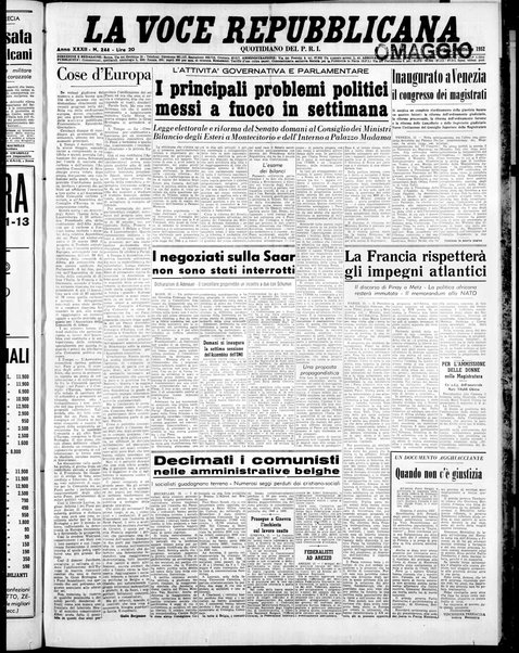 La voce repubblicana : quotidiano del Partito repubblicano italiano