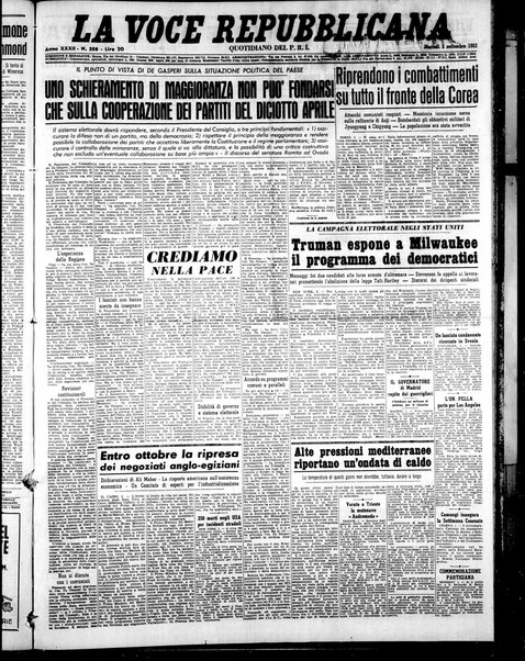 La voce repubblicana : quotidiano del Partito repubblicano italiano