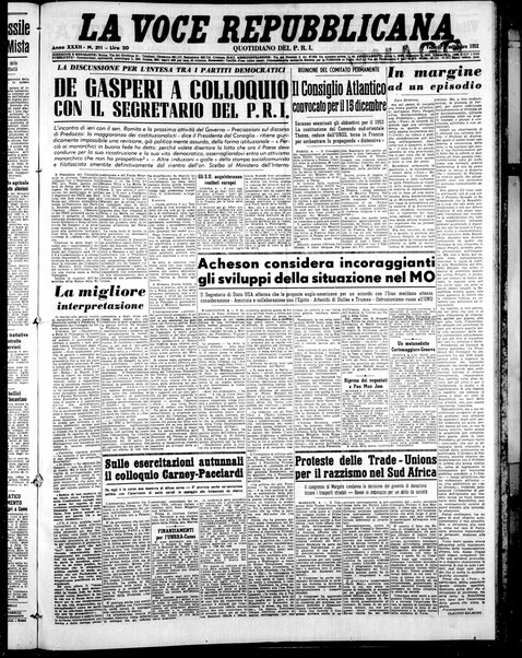 La voce repubblicana : quotidiano del Partito repubblicano italiano