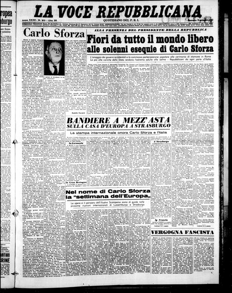 La voce repubblicana : quotidiano del Partito repubblicano italiano