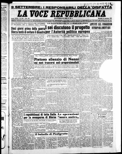 La voce repubblicana : quotidiano del Partito repubblicano italiano