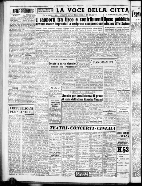 La voce repubblicana : quotidiano del Partito repubblicano italiano