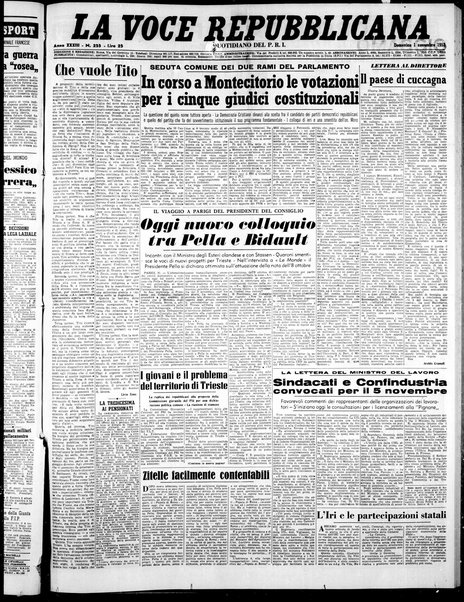 La voce repubblicana : quotidiano del Partito repubblicano italiano