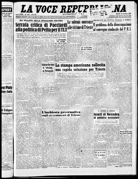 La voce repubblicana : quotidiano del Partito repubblicano italiano