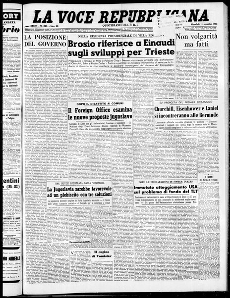 La voce repubblicana : quotidiano del Partito repubblicano italiano