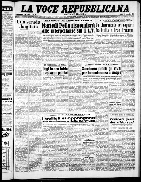 La voce repubblicana : quotidiano del Partito repubblicano italiano