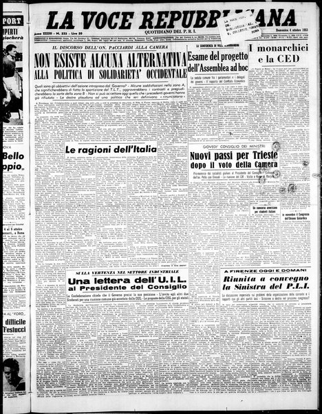 La voce repubblicana : quotidiano del Partito repubblicano italiano