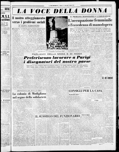 La voce repubblicana : quotidiano del Partito repubblicano italiano