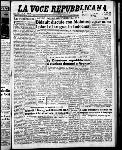 La voce repubblicana : quotidiano del Partito repubblicano italiano