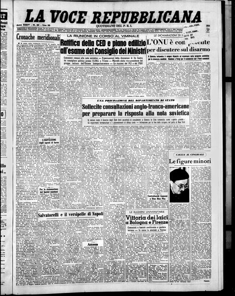 La voce repubblicana : quotidiano del Partito repubblicano italiano