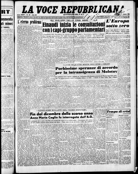 La voce repubblicana : quotidiano del Partito repubblicano italiano