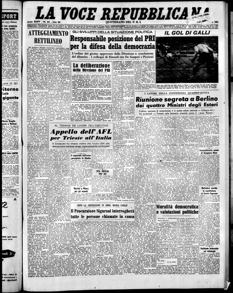 La voce repubblicana : quotidiano del Partito repubblicano italiano