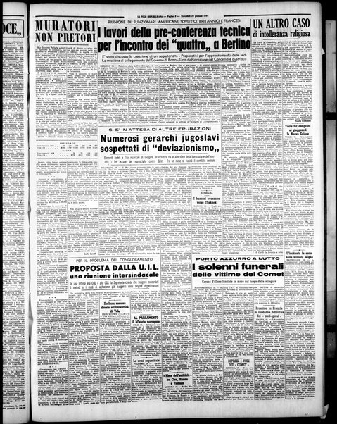 La voce repubblicana : quotidiano del Partito repubblicano italiano