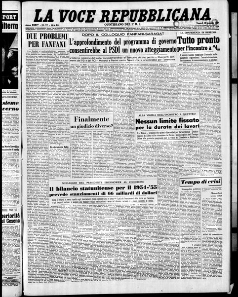 La voce repubblicana : quotidiano del Partito repubblicano italiano