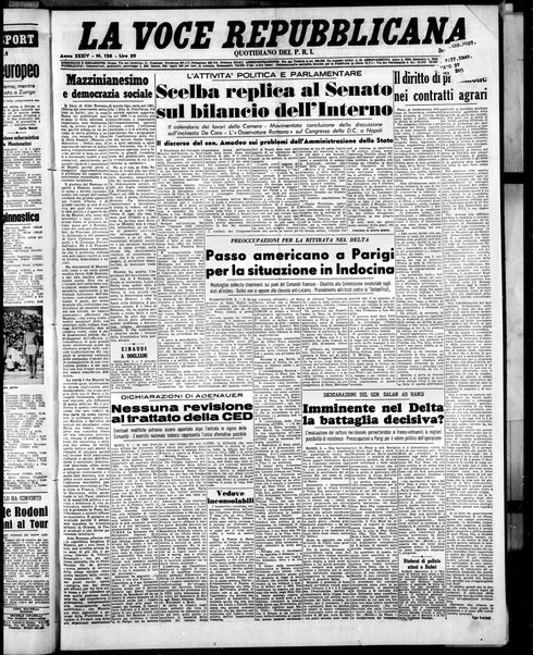 La voce repubblicana : quotidiano del Partito repubblicano italiano