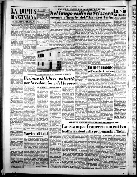 La voce repubblicana : quotidiano del Partito repubblicano italiano