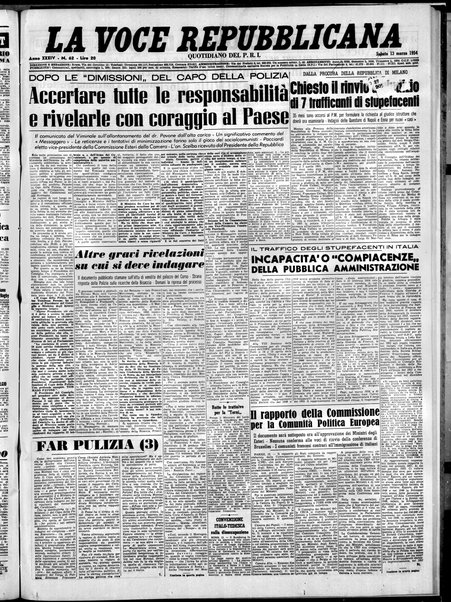 La voce repubblicana : quotidiano del Partito repubblicano italiano