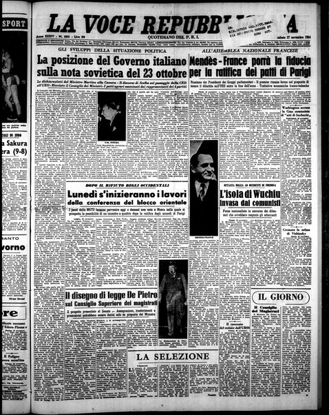 La voce repubblicana : quotidiano del Partito repubblicano italiano