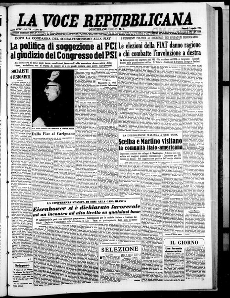 La voce repubblicana : quotidiano del Partito repubblicano italiano