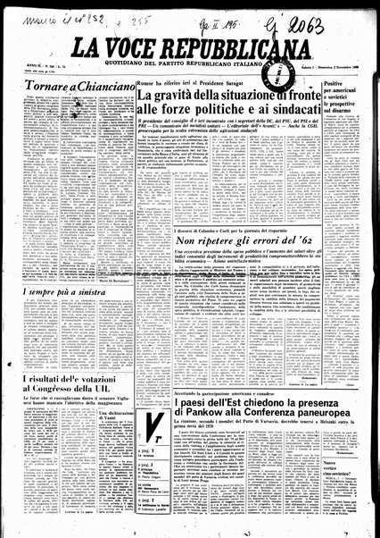 La voce repubblicana : quotidiano del Partito repubblicano italiano