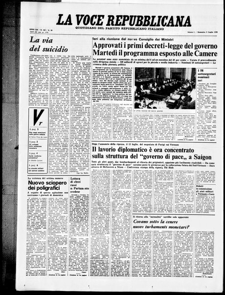 La voce repubblicana : quotidiano del Partito repubblicano italiano