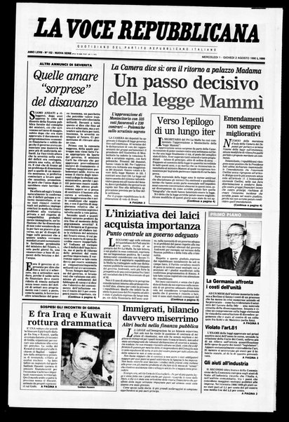 La voce repubblicana : quotidiano del Partito repubblicano italiano