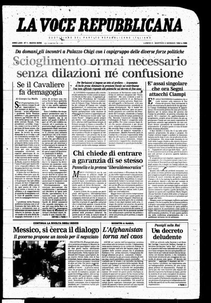 La voce repubblicana : quotidiano del Partito repubblicano italiano