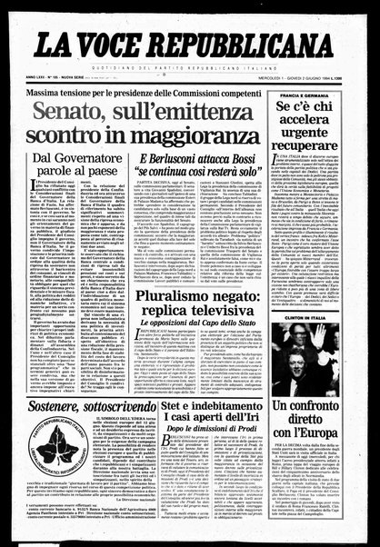 La voce repubblicana : quotidiano del Partito repubblicano italiano