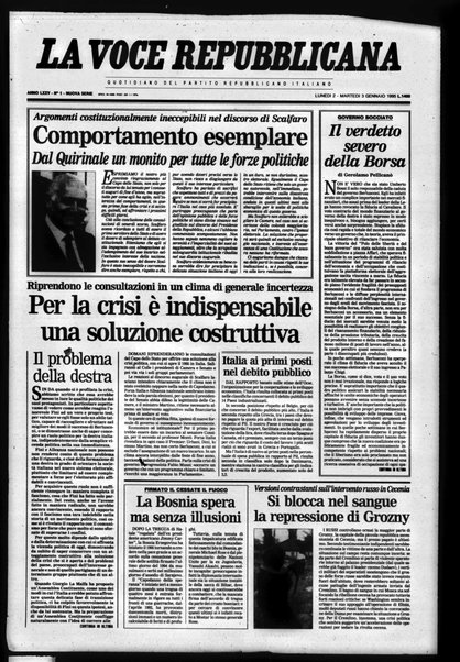 La voce repubblicana : quotidiano del Partito repubblicano italiano