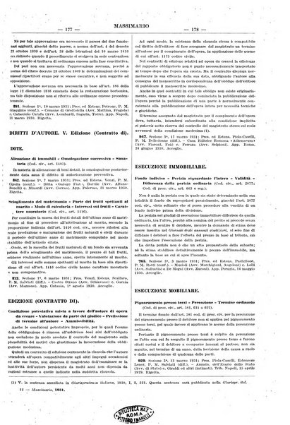 Massimario della giurisprudenza italiana contenente tutte le massime della Cassazione civile