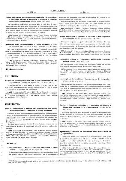 Massimario della giurisprudenza italiana contenente tutte le massime della Cassazione civile