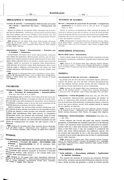 Massimario della giurisprudenza italiana contenente tutte le massime della Cassazione civile