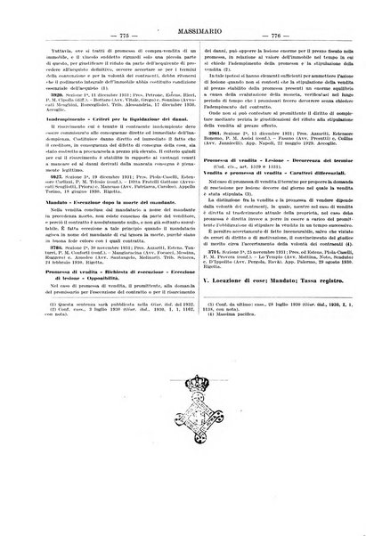 Massimario della giurisprudenza italiana contenente tutte le massime della Cassazione civile