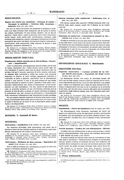 Massimario della giurisprudenza italiana contenente tutte le massime della Cassazione civile