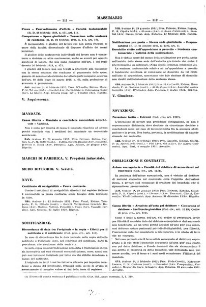 Massimario della giurisprudenza italiana contenente tutte le massime della Cassazione civile