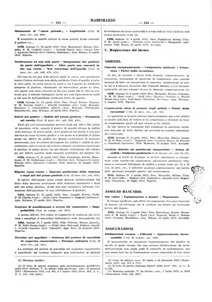 Massimario della giurisprudenza italiana contenente tutte le massime della Cassazione civile