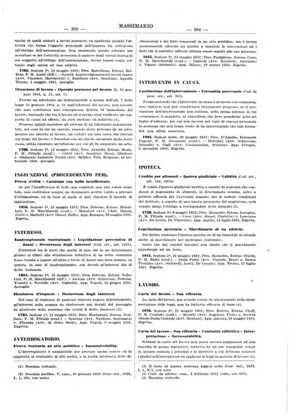 Massimario della giurisprudenza italiana contenente tutte le massime della Cassazione civile