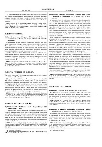 Massimario della giurisprudenza italiana contenente tutte le massime della Cassazione civile