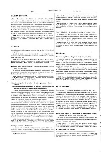 Massimario della giurisprudenza italiana contenente tutte le massime della Cassazione civile