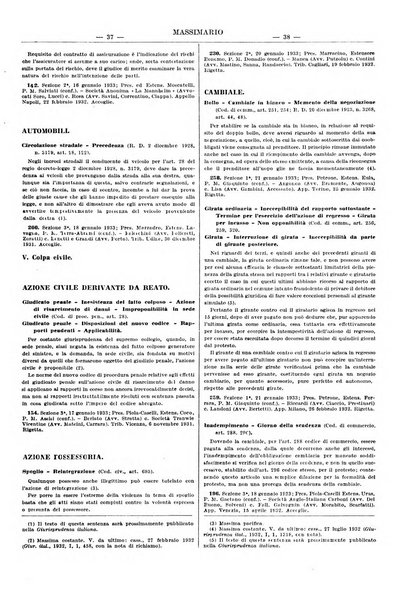 Massimario della giurisprudenza italiana contenente tutte le massime della Cassazione civile