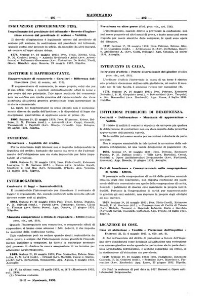 Massimario della giurisprudenza italiana contenente tutte le massime della Cassazione civile