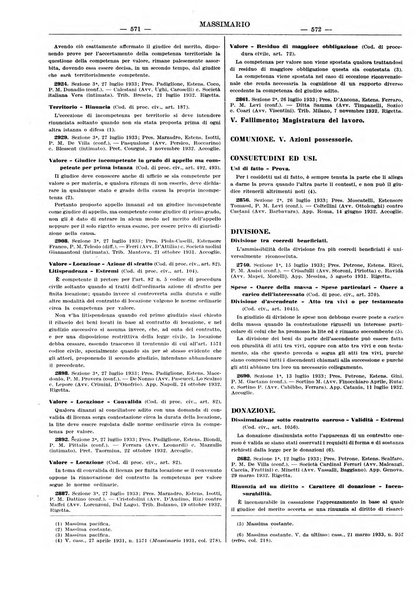 Massimario della giurisprudenza italiana contenente tutte le massime della Cassazione civile