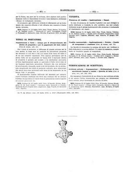 Massimario della giurisprudenza italiana contenente tutte le massime della Cassazione civile