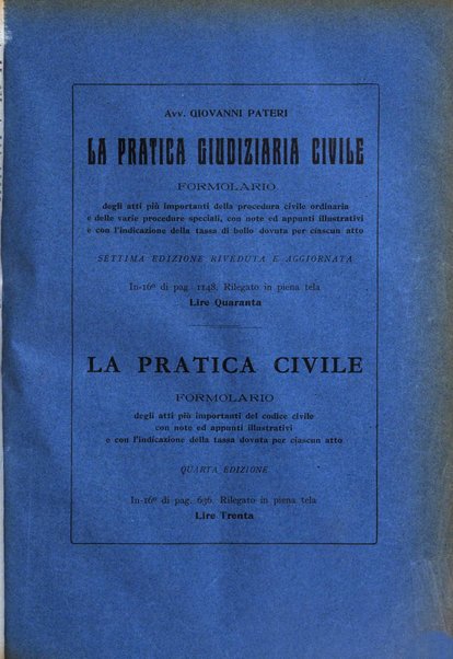 Massimario della giurisprudenza italiana contenente tutte le massime della Cassazione civile