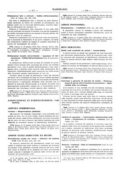 Massimario della giurisprudenza italiana contenente tutte le massime della Cassazione civile