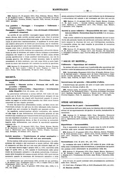 Massimario della giurisprudenza italiana contenente tutte le massime della Cassazione civile