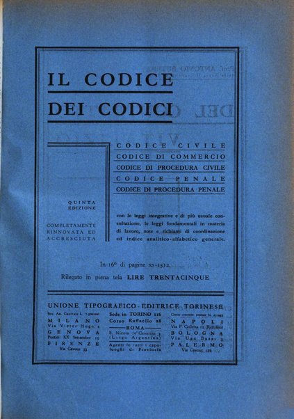 Massimario della giurisprudenza italiana contenente tutte le massime della Cassazione civile