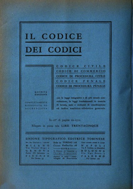 Massimario della giurisprudenza italiana contenente tutte le massime della Cassazione civile