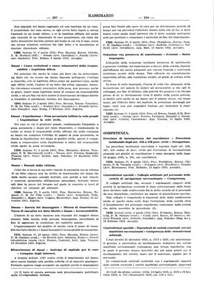 Massimario della giurisprudenza italiana contenente tutte le massime della Cassazione civile