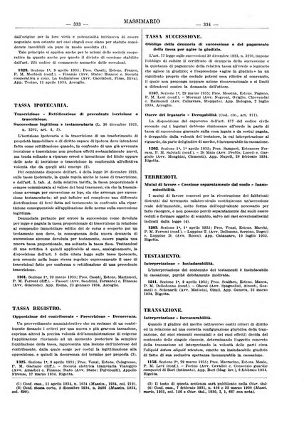 Massimario della giurisprudenza italiana contenente tutte le massime della Cassazione civile